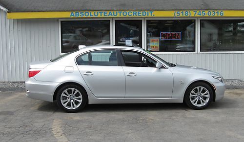 2010 bmw 535i xdrive 5 series silver navigation, sunroof, dark gray interior