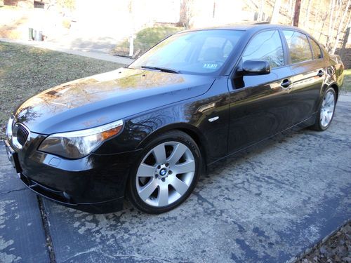 2007 bmw 530i black sapphire metalic, beige dakota leather