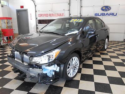 2013 subaru impreza limited 4x4 575 miles! no reserve salvage leather sunroof