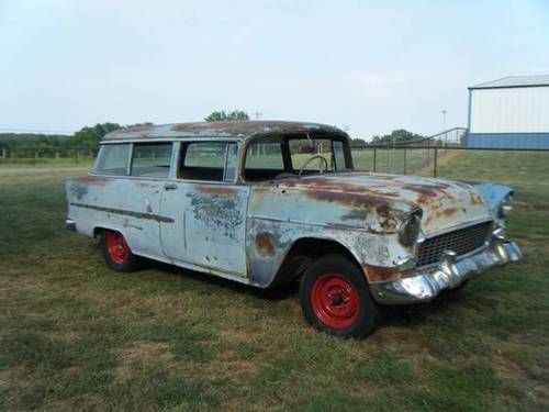 55 1955 chevy chevrolet 2 door  patina wagon ready for clear or resto. nomad, US $3,250.00, image 4