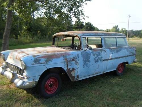 55 1955 chevy chevrolet 2 door  patina wagon ready for clear or resto. nomad, US $3,250.00, image 7