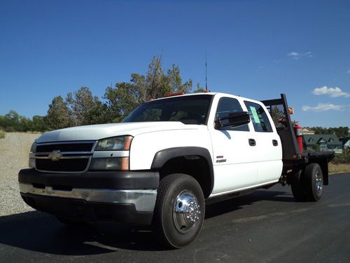 2006 chevrolet silverado 3500 4x4 crew cab flat bed dually duramax