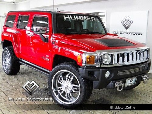 2007 hummer h3 htd sts aftr mrkt nav moonroof big wheels tow hooks