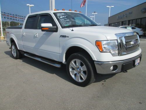 One owner 2010 ford f-150 crew lariat 4x4 sunroof 6.5" bed dvd tonneau  tow pkg