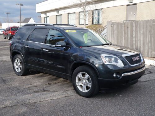 2007 black gmc acadia slt-1 dvd leather moon roof heated seats