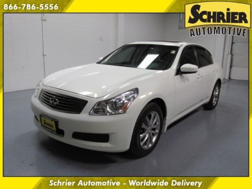 2009 infiniti g37x sedan white navigation back up cam bluetooth sunroof