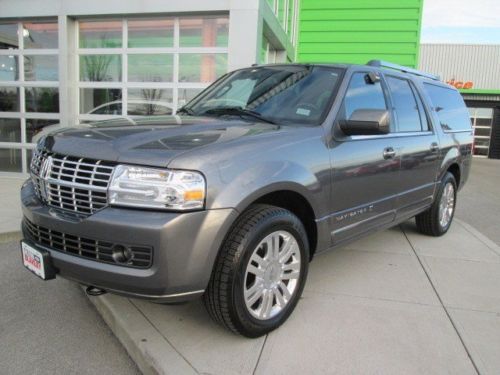 Lincoln navigator gray awd 4x4 leather nav suv 20 wheels we finance 1 owner