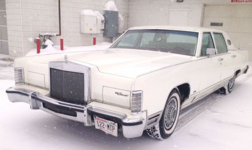 1979 Lincoln Continental Town Car Cartier 4 door White on White 77,000 miles, US $4,500.00, image 3