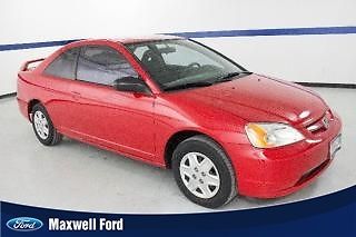 03 civic coupe lx, 1.7l 4 cylinder, auto, cloth, pwr equip, cruise, we finance!