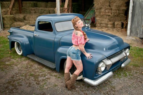 1954 ford f100 chopped top lead sled rat rod custom hot lowrider custom