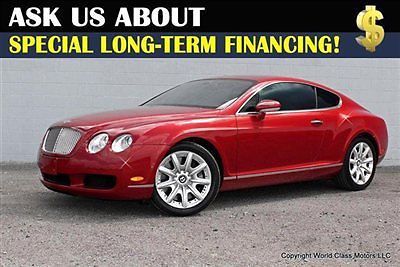Rare red with saddle 2005 bentley continental gt v12 coupe 04 06 07 08 serviced!