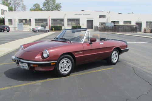 1989 alfa romeo spider veloce (2 owner car.  rebuilt engine &amp; trans)