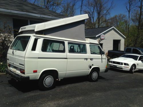 Rare 1987 volkswagon vanagon gl westfalia manual full camper white