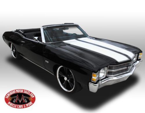 71 convertible chevelle ss clone 396 4 speed black wow