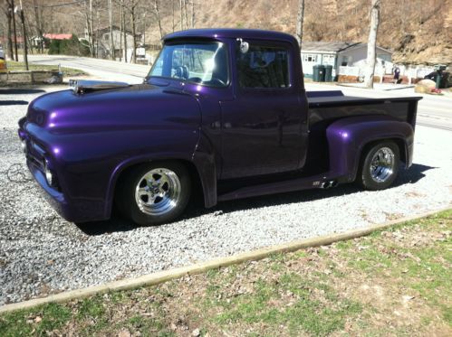 1956 ford f100 street rod 466 cu inch purple