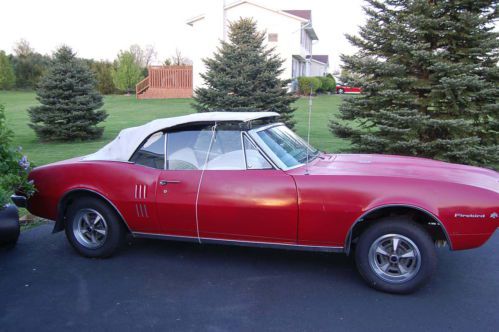 1967 pontiac firebird convertible  #&#039;s matching original project car complete