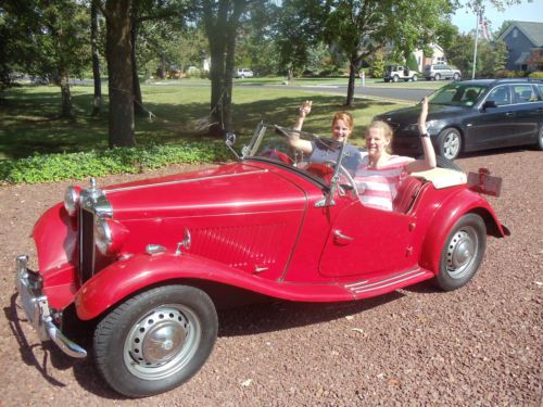 1951 mg-td, red, roadster, great driver, garage kept, owned 22 years