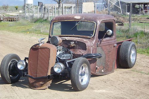 1935 ford pickup truck rat hot rod on air ride