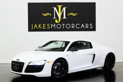 2012 audi r8 5.2 v10 r-tronic, white on black, 1-owner, calif car, loaded!