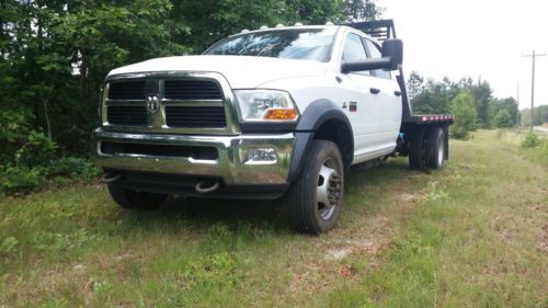 2011 dodge ram 5500 4x4 crew cab slt flatbed w/gooseball