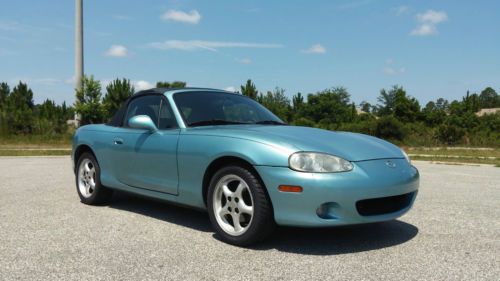 Beautiful nardi edition 2001 mazda miata mx-5 automatic 1.8 razor blue