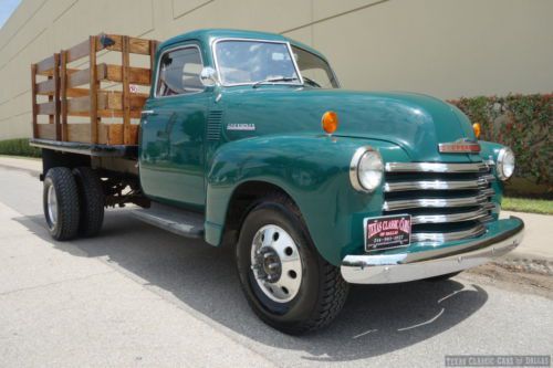1948 chevrolet 3800 series 5-window stake bed antique 1-ton pickup truck - video