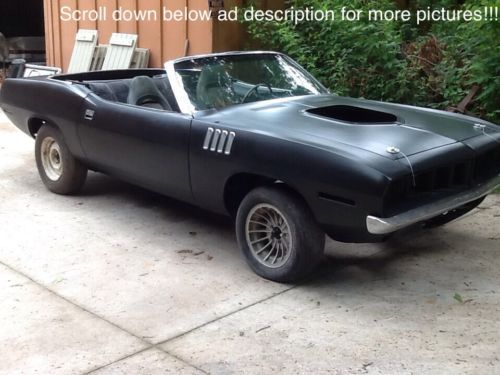 1971 plymouth barracuda convertible - super rare - 1 of 722 made -