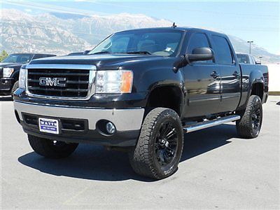 Gmc crew cab slt 4x4 5.3 vortec custom lift wheels tires leather sunroof auto