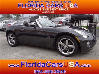 Pontiac solstice gxp 1-owner black/black manual leather chrome wheels wholesale