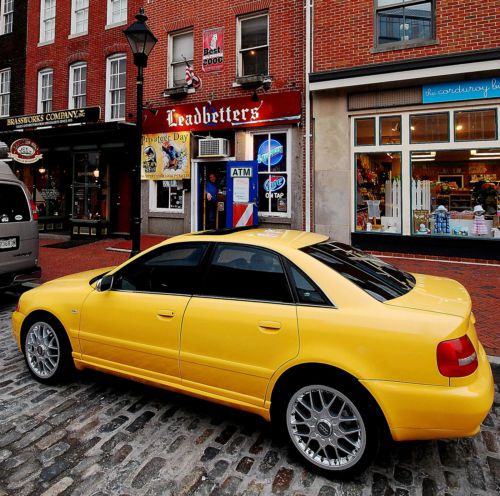 2000 audi s4 imola yellow w/black,,6 sp. super low mi (under 7500) salvage title