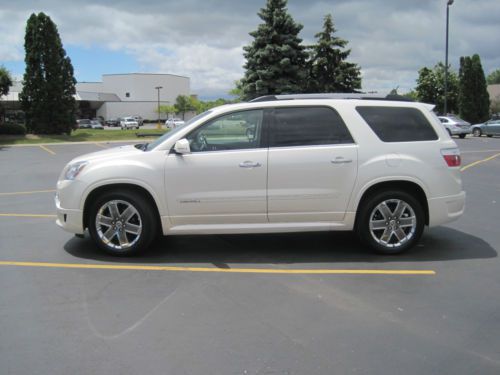 2011 gmc acadia denali sport utility 4-door 3.6l white diamond tricoat
