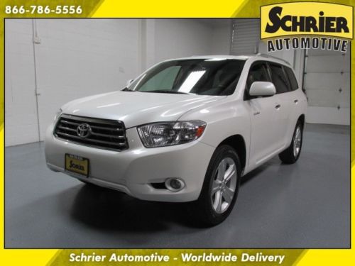 10 toyota highlander limited 4wd 4x4 white heated leather auxiliary