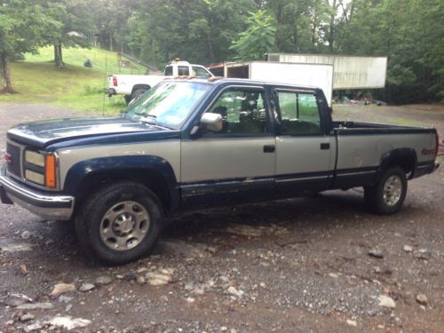 1994 chevy k3500 4x4 4 door stick tow truck runs great shop rat rod nhra