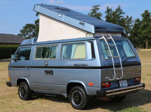 Westfalia full camper vanagon volkswagen bus vw pop top 12k on engine new paint