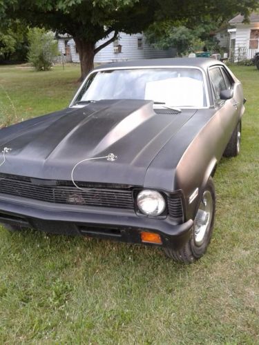 1972 chevy nova 454, matte black, 2 door coupe