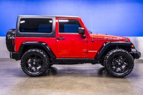 Low miles rubicon 4x4 manual hard top leather nav power locks &amp; windows tow pkg