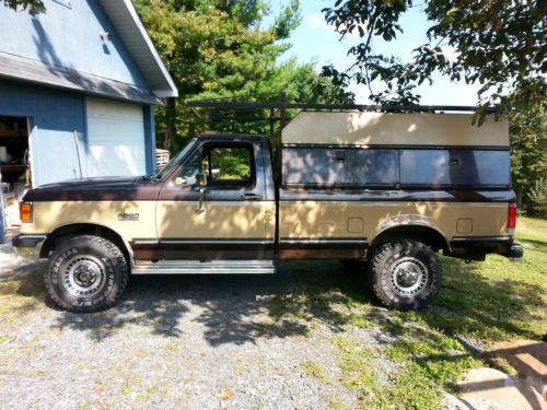 1989 ford f-250 xlt lariat long bed 4wd 88,217 original miles reading body tow p