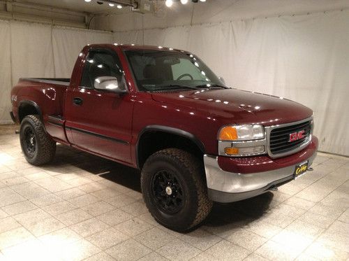 2001 gmc sierra 1500 flareside sle 4x4 custom black wheels 5.3l v8 very clean !