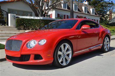2012 bentley gt coupe. st james pearl red. red interior. 11k miles. piano black