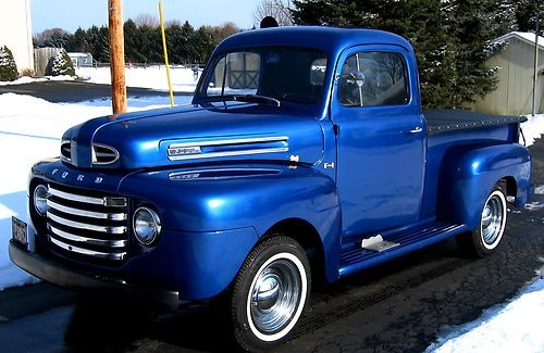 1950 f1,blue metallic,gray cloth buckets,350 v-8,ps,pb,auto trans,exc. driver