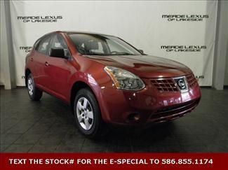 2009 nissan rogue s red gray cloth cd clean carfax dealer maintained clean