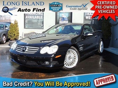 03 mercedes sl55 amg leather black heated massage cooled fogs hid bose navi pano