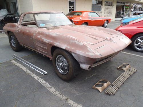 1964 chevrolet corvette roadster project barnfind california car no reserve