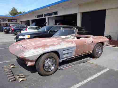 1964 Chevrolet Corvette Roadster project barnfind california car NO RESERVE, image 4