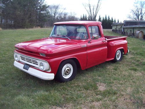 1962 chevrolet stepside truck 6cyl 3 speed c-10 custom driver ratrod hod rod