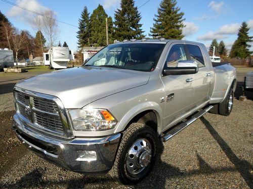 2012 dodge ram 3500 mega cab, turbo, diesel, dually, silver, low miles, like new