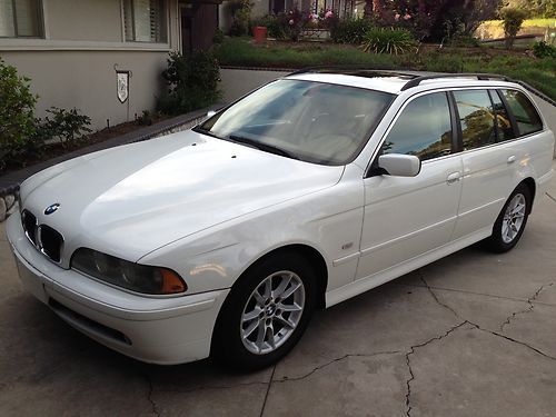 2003 bmw e39 525it touring wagon alpine white/sand beige extremely clean 1 owner