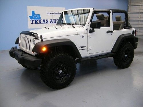 We finance!!  2010 jeep wrangler sport 4x4 freedom hard top auto tow cd 17 alloy