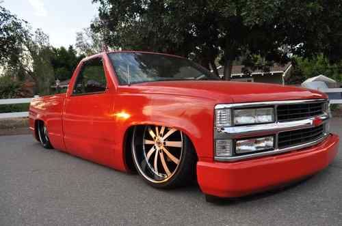 1998 chopped &amp; slammed silverado 1500 half ton single cab short bed truck