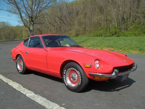 1972 datsun 240z antique sports car orange coupe